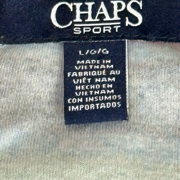 Chaps Sports Southwestern Aztec 3/4 Zip Cotton Pullover Top Womens Large - Picture 4 of 9